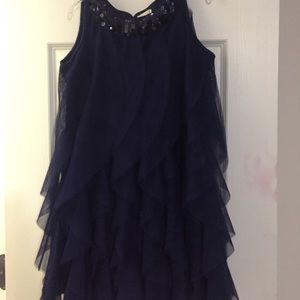 Beautiful navy blue ruffled dress